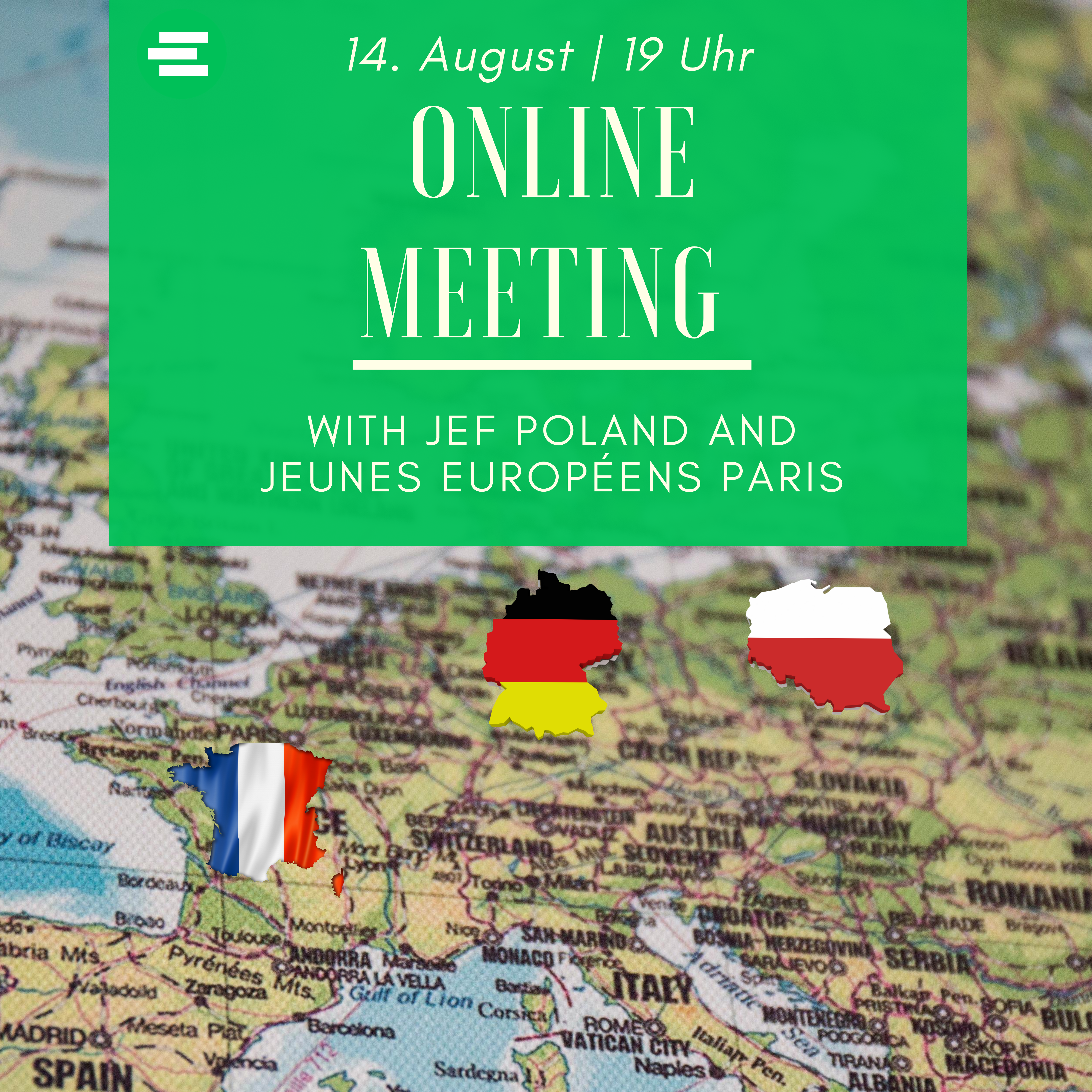 Online Meeting mit der JEF Polen und den Jeunes Européens Paris